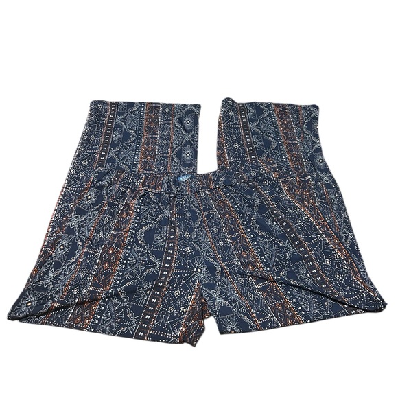 Kelly by Clinton Kelly Navy Blue Patterned Women's pull on Pants - Picture 2 of 5